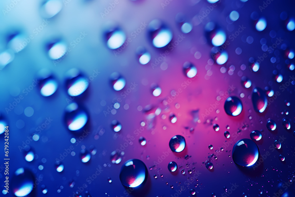 blue background with drops of water