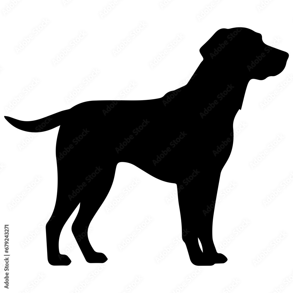 labrador retriever Dog Vector Silhouette, Generative AI.