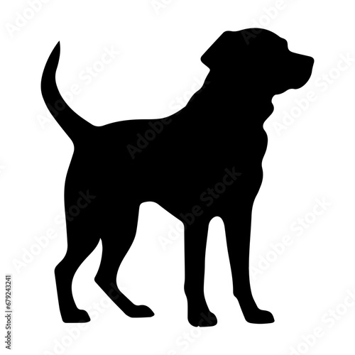 labrador retriever Dog Vector Silhouette  Generative AI.