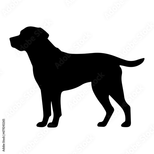 labrador retriever Dog Vector Silhouette, Generative AI.