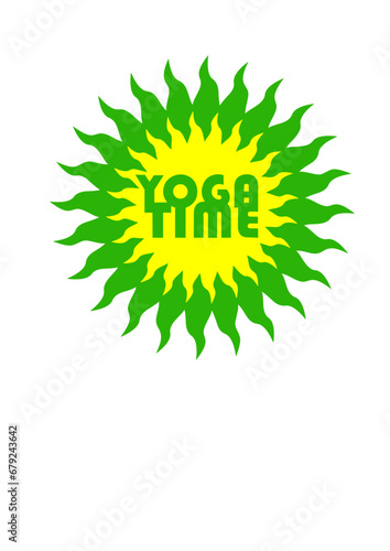yoga time shining sun logo