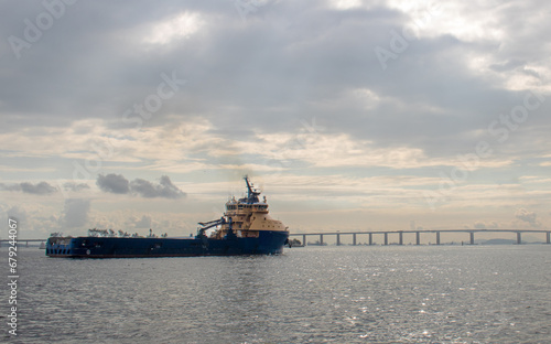 Ship in Guanabara Bay Rio Niterói