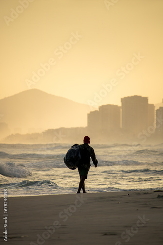 Street vendor hawker on the beach in Rio de Janeiro