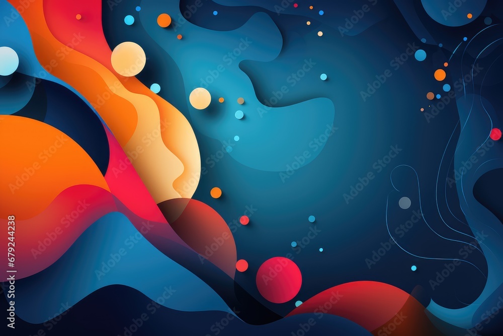 Colorful abstract background with liquid shapes. Abstract background for International Skeptics Day. 