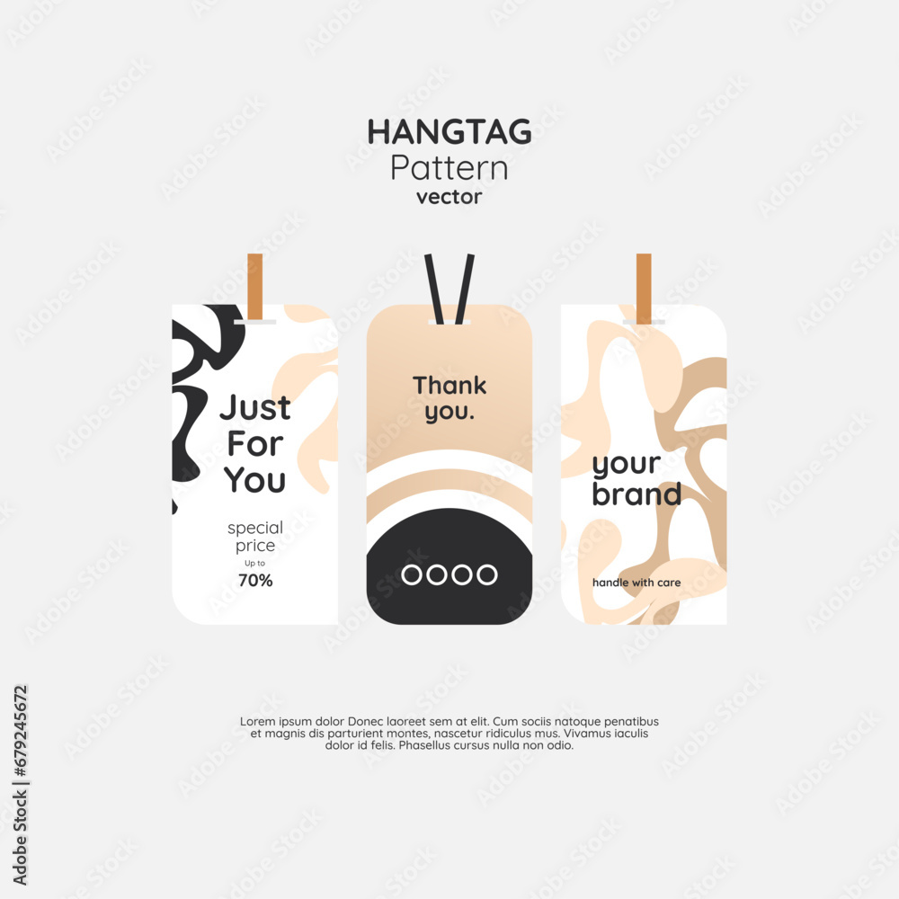 Contemporary patterns for hang tags, labels, price tag, sale tag, gift ...