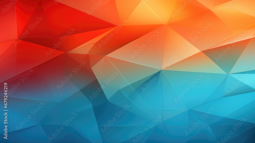 Blue, yellow, orange and red abstract design background. Geometric shapes, triangles Blue, yellow, orange and red abstract design background. Geometric shapes, triangles