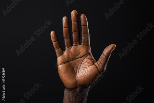 extended hand of a black person