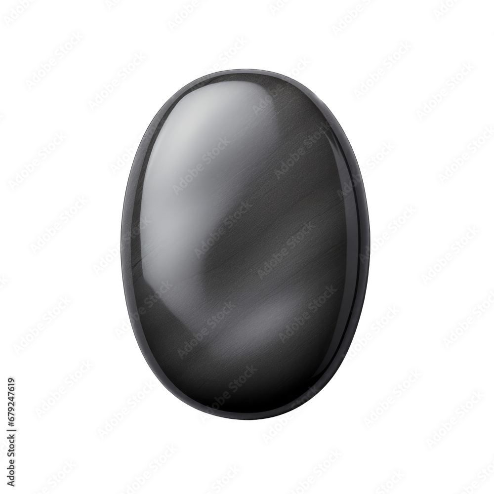 Hematite pebble isolated on transparent background Hematite pebble isolated on transparent background