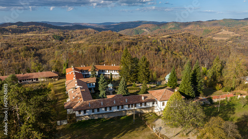Wallpaper Mural Aerial view of Sokolski Orthodox Monastery Holy Mother's Assumption, Gabrovo region, Bulgaria Torontodigital.ca