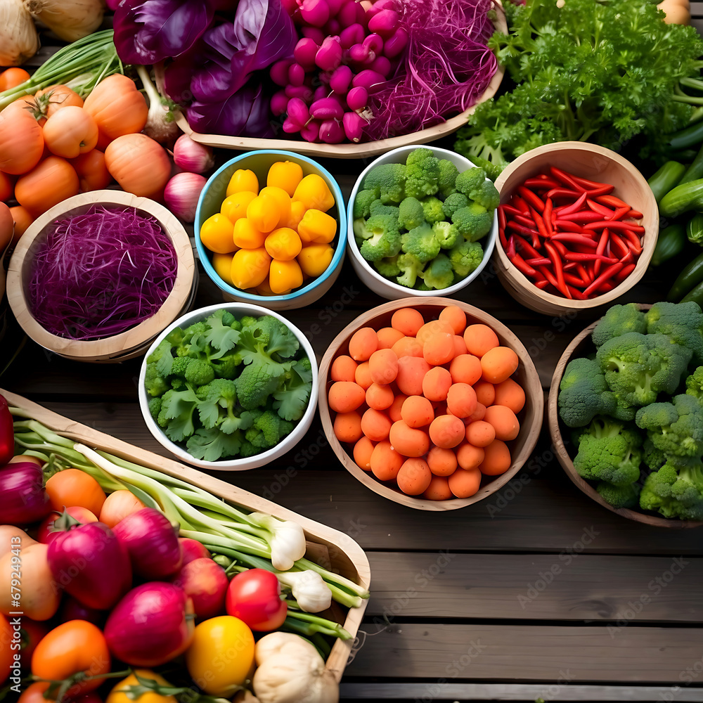 Fresh organic green and fresh vegetable ai generated Fresh organic green and fresh vegetable ai generated