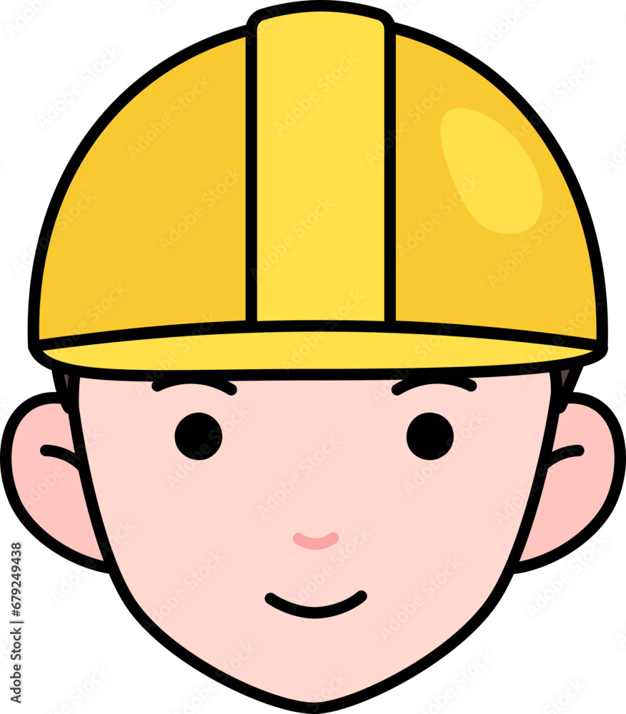 Cute Head Man Engineering Safety Helmet