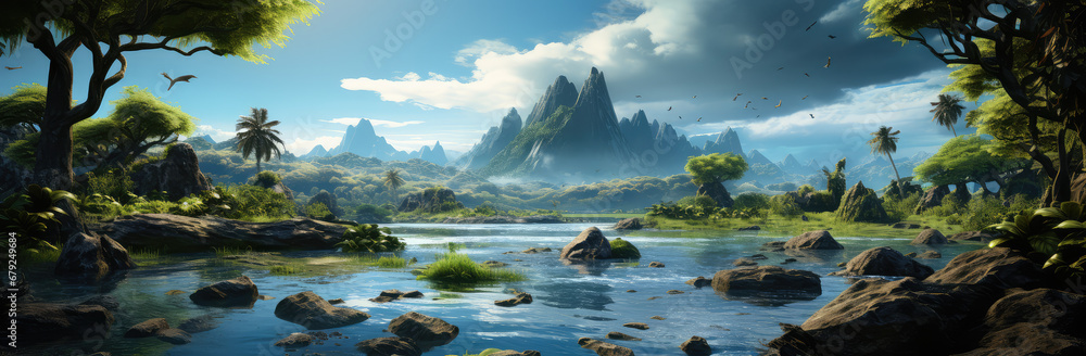 Eden's Echo: A Paradise Island Poster with Clear Water and Beach, Unveiling the Pristine Embrace of Nature's Secluded Serenity, Crafted by Generative AI Eden's Echo: A Paradise Island Poster with Clear Water and Beach, Unveiling the Pristine Embrace of Nature's Secluded Serenity, Crafted by Generative AI