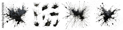 detailed ink splats Hyperrealistic Highly Detailed Isolated On Transparent Background Png File