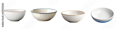 empty Ceramic bowl Hyperrealistic Highly Detailed Isolated On Transparent Background Png File photo
