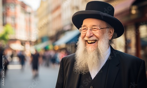 A Bearded Man in a Stylish Black Hat