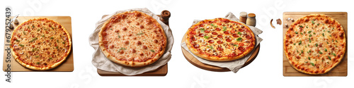 Empty pizza board and napkin Hyperrealistic Highly Detailed Isolated On Transparent Background Png File