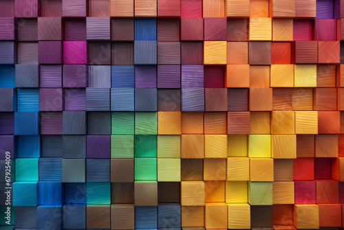 Abstract colorful wavya multicolored background with a variety of different shapes.