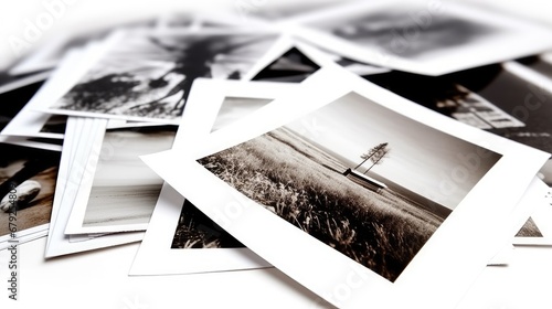 Set of photo collection prints black and white.