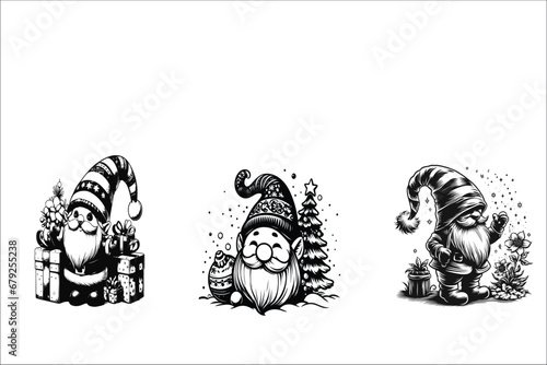 Gnome for the Holidays: Festive Christmas Gnome Vector