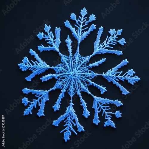  Snowflakes isolated on white background. Ai Generated.