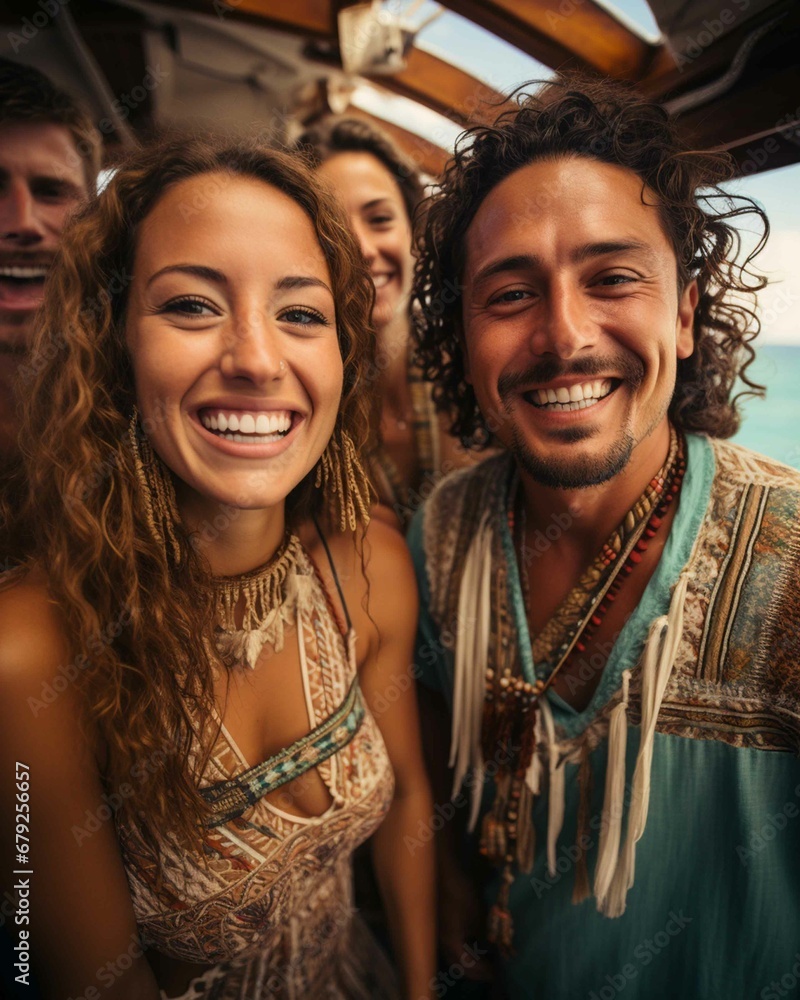 Groups of friends on yacht enjoying summer Groups of friends on yacht enjoying summer