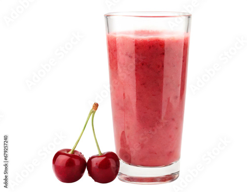 Wallpaper Mural Cherry smoothie isolated on white background, cut out Torontodigital.ca