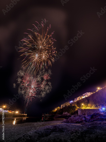 Looe Fireworks display from the Banjo Pier 