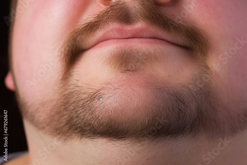 Man young guy person human male mouth closeup face lip adult skin caucasian beard