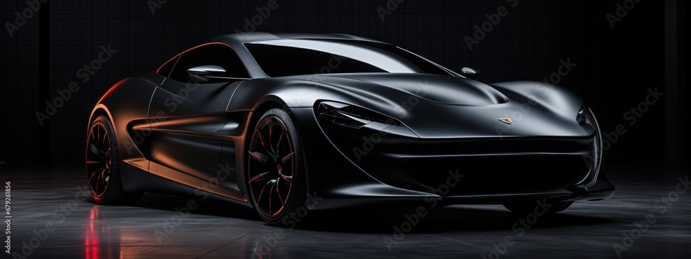 luxury black car whit black background luxury black car whit black background
