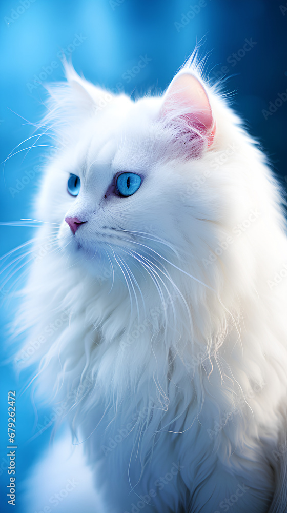Blue eyes cat, generative ai