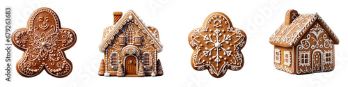 Gingerbread Hyperrealistic Highly Detailed Isolated On Transparent Background Png File
