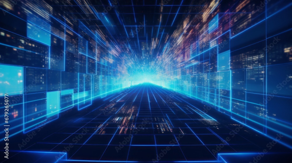Virtual reality grid. Futuristic background Virtual reality grid. Futuristic background