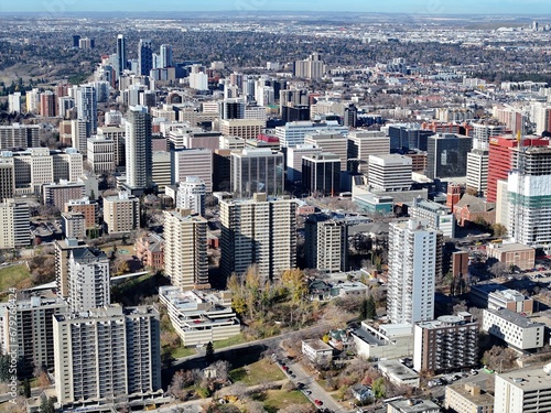 an aerial view of downtown portland, with skyscrapers and parks