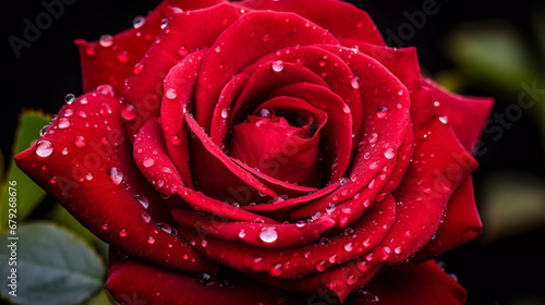 Crimson Velvet  Dewdrops on Rose 2