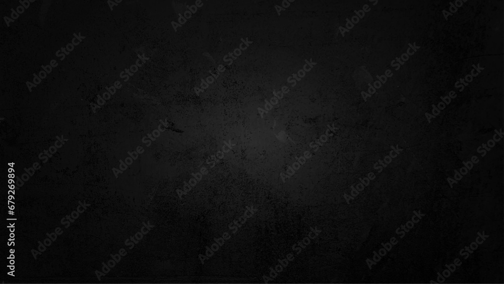 Dark Black Wall Texture Background. Beautiful Abstract Grunge black Decorative Dark Stucco Wall Background. Art Rough Stylized Texture Banner With Space For Text