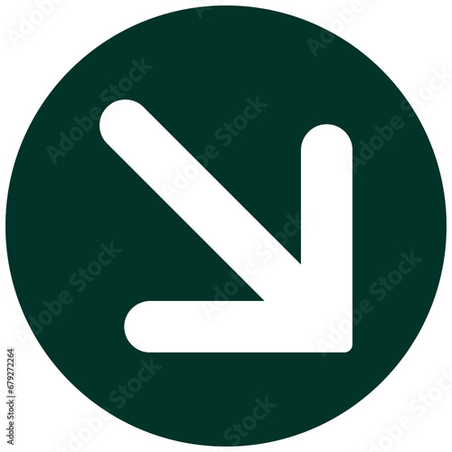 isolated sign round circle arrow diagonal for entrance and exit