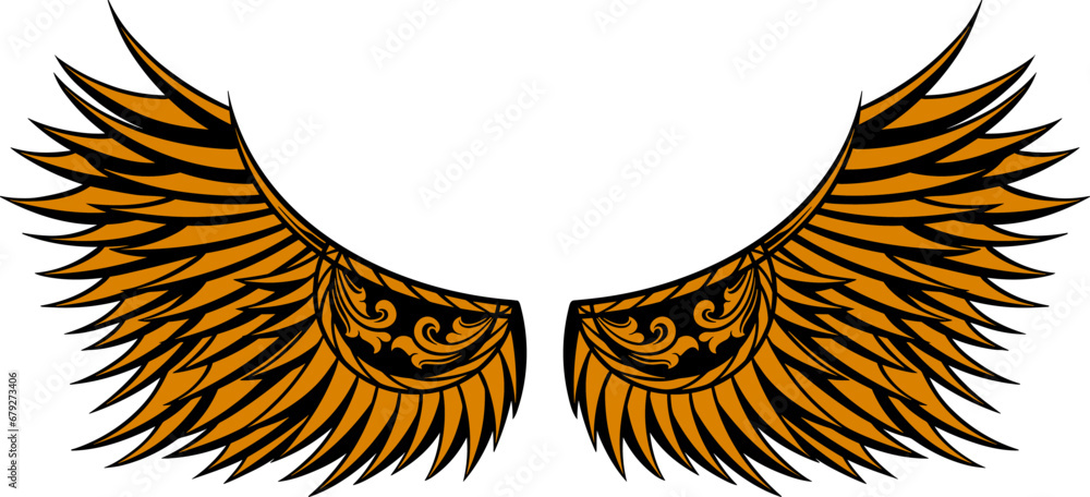 Obraz premium Eagle wings vector design
