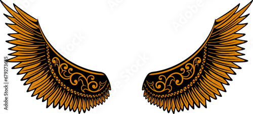Eagle wings vector design