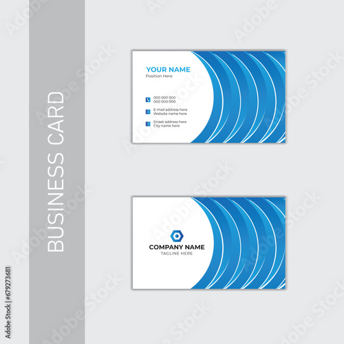 Creative minimal modern business card design template.