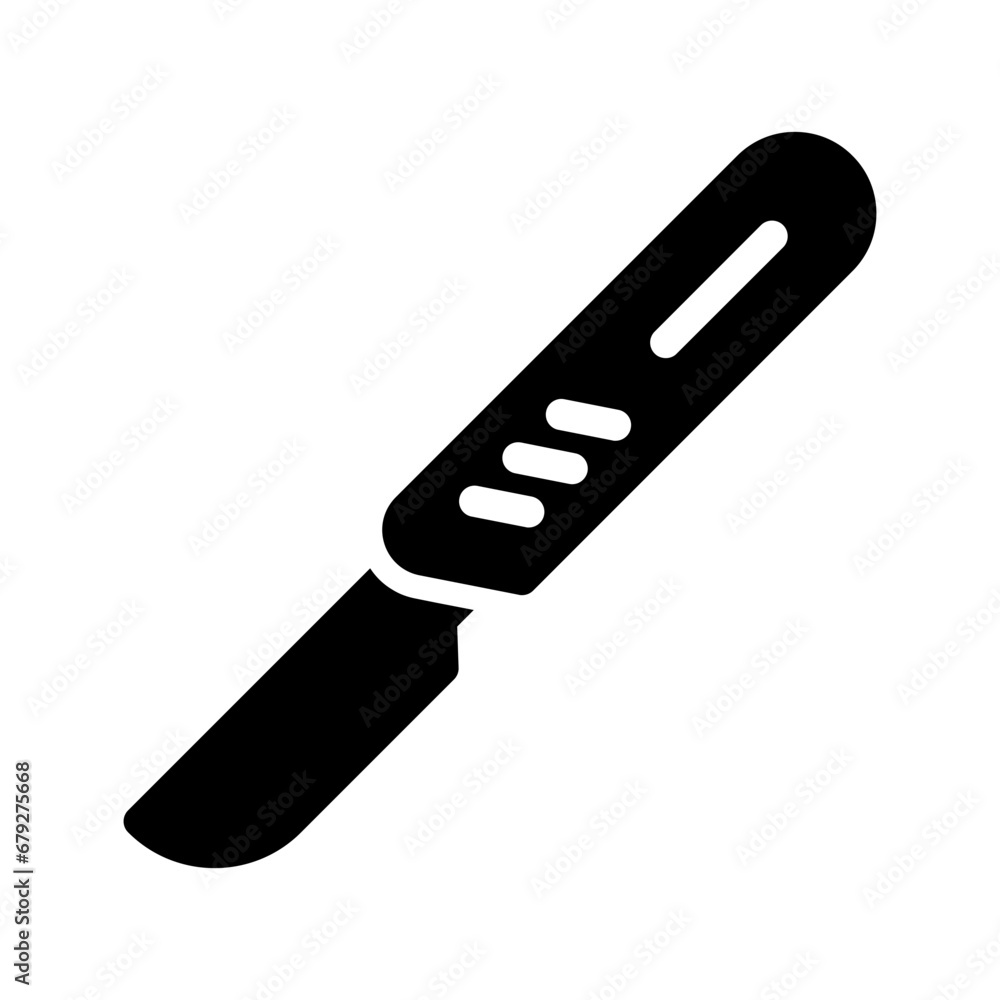 Scalpel Glyph Icon Scalpel Glyph Icon