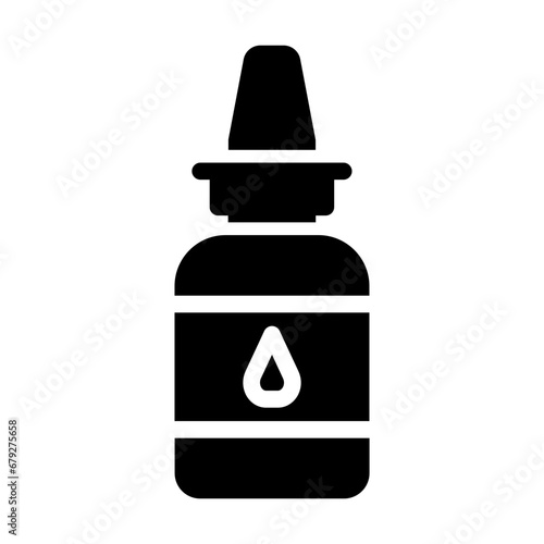 Nasal Spray Glyph Icon