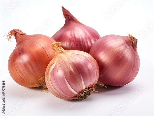 Onions isolated on a clean white background. Generative AI
