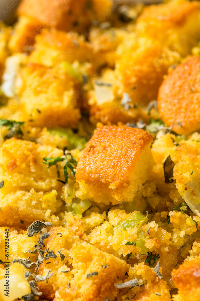Homemade American Cornbread Stuffing with Sage Homemade American Cornbread Stuffing with Sage