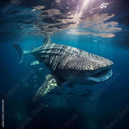 whale shark in the ocean