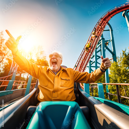 Illustration grand huit,fête foraine