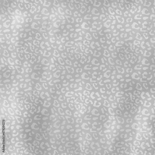 Silver Leopard Print Background - Grey Animal Print Texture Image