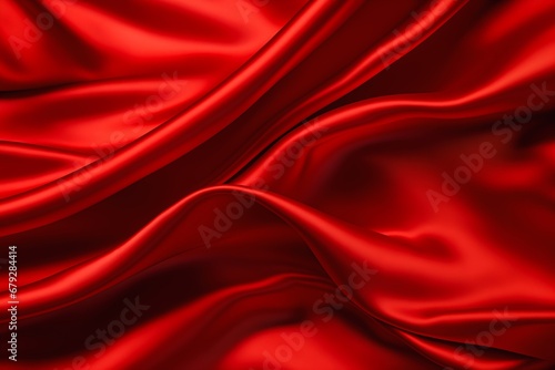 closeup red silk fabric surface background big long cloth wind voluptuous arousing totalitarian setting silky dictatorship rot greed photo