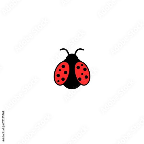 Ladybug icon for web design isolated on white background