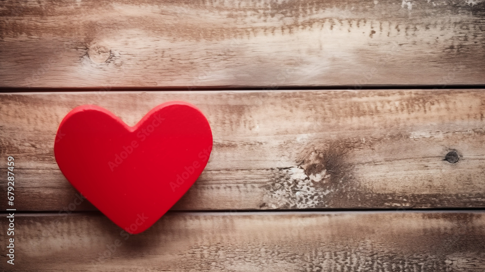 Fototapeta premium heart on wooden background