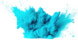 blue powder isolated on transparent background